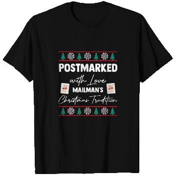 Discover Santa Postal Worker Post Office Worker Christmas Mailman 1 T-Shirts