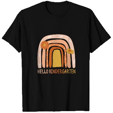 Discover Hello Kindergarten Leopard Rainbow Back To School Teacher T-Shirts