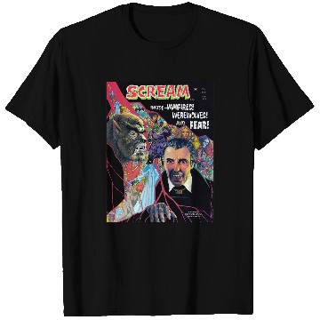 Discover Halloween Horror vintages Werewolfs Vampire Comic Book Retro T-Shirts