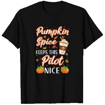 Discover Pilot Pumpkin Spice Latte Coffee Autumn Fall Season T-Shirts