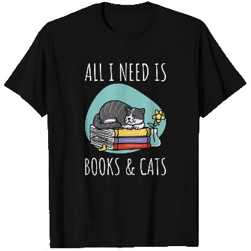 Discover Books And Cats Reading Lovers Book Lovers Cat Lovers T-Shirts