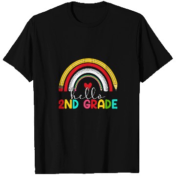 Discover Hello Second Grade Rainbow Team 2nd Grade Teacher T-Shirts