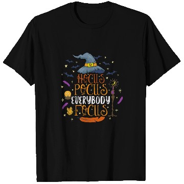 Discover Hocus Pocus Everybody Focus School Teacher Halloween T-Shirts