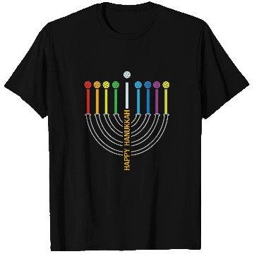 Discover Hanukkah Menorah Pickleball T-Shirts
