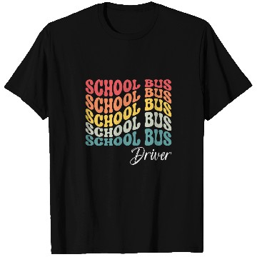 Discover School Bus Driver Groovy Retro Funny Back to School T-Shirts