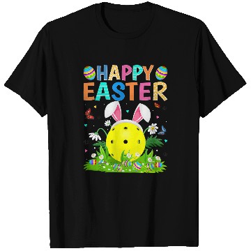 Discover Happy Easter Bunny Egg Funny Pickleball Easter Sunday T-Shirts