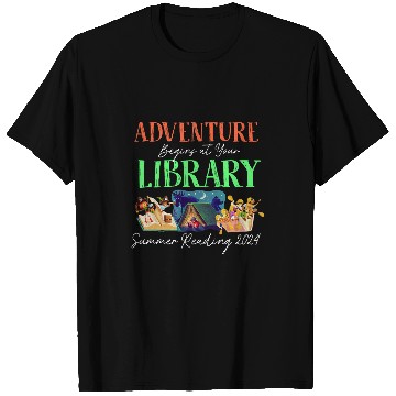 Discover Adventure Begins At Your Library Summer Reading Program 2024 2 T-Shirts