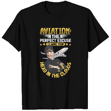 Discover Future Pilot Aviation Airplane Airline Aviator Lifestyle 4 T-Shirts
