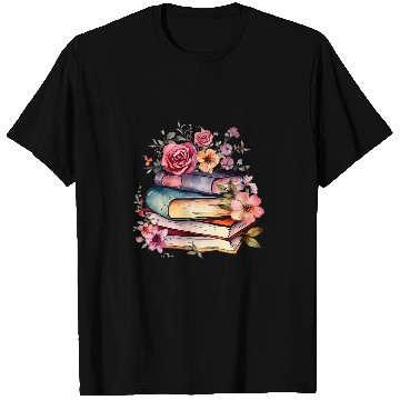 Discover Books Flowers Love Spring Pastel Reading T-Shirts