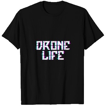 Discover Drone Pilot Retro vintages 80S 90S Glitch T-Shirts