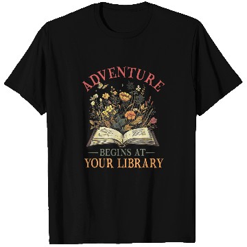 Discover Adventure Begins At Your Library Summer Reading 2024 Flowers 1 T-Shirts