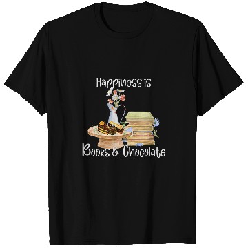 Discover Happiness is Books and Chocolate T-Shirts