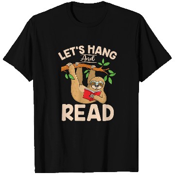 Discover Hang and read Bookworm Sloth Reader Librarian Book Lover T-Shirts