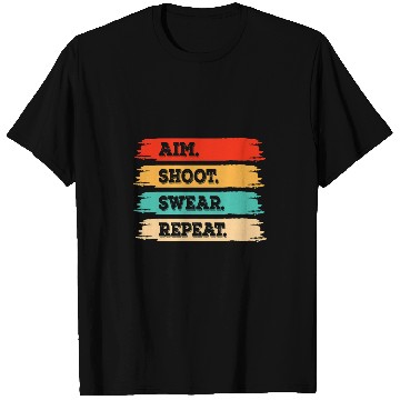 Discover aim shoot swear repeat pool player cueball eightball vintages T-Shirts