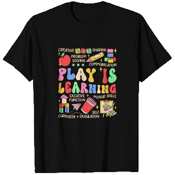Discover Play is Learning Preschool Teacher Life Kindergarten T-Shirts