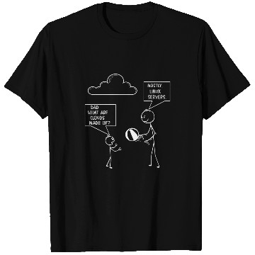 Discover Funny programmer coder joke clouds made of linux servers T-Shirts