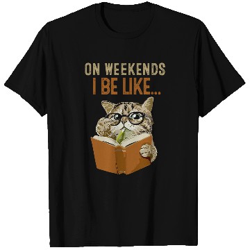 Discover Books I Be Like Reading Bookworm Cat Owner Funny Book Lover T-Shirts