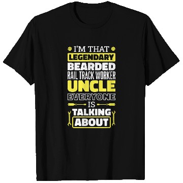 Discover Bearded Uncle Design for Rail Worker Uncle and Train Lover T-Shirts
