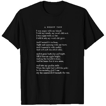Discover HIGH RESOLUTION A Poison Tree William Blake Poem Poetry T-Shirts