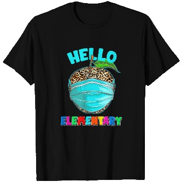 Discover Hello Virtual Elementary Leopard Print for Teacher Student T-Shirts