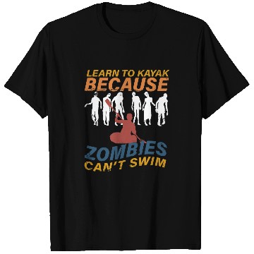 Discover Learn to kayak funny kayaking gift halloween distressed T-Shirts
