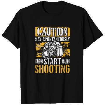 Discover photographer humor caution camera lense photography T-Shirts