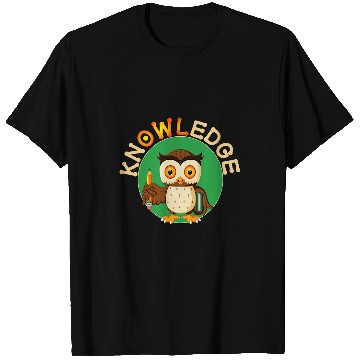 Discover Knowledge Cute Owl Pun School 1st Grade Kids Gift T-Shirts