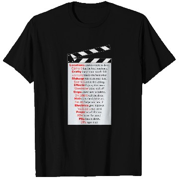 Discover Movie Fan Film Clapper Dont Cut Location Camera Scripts T-Shirts