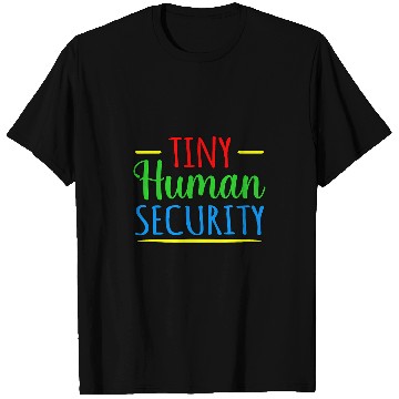 Discover Tiny Human Security Daycare Provider Childcare Lover Graphic T-Shirts