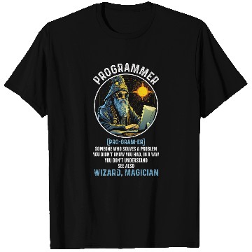 Discover Funny Programmer Definition Techy Software Developer Coding T-Shirts