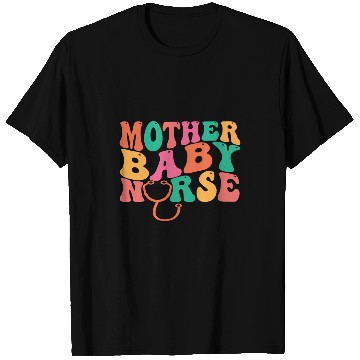 Discover Retro Groovy Mother Baby nurses Postpartum Nursing Student T-Shirts