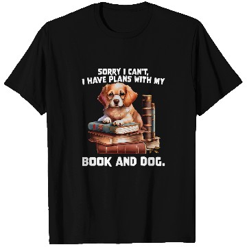 Discover I have plans book dog bibliophile doglovers T-Shirts