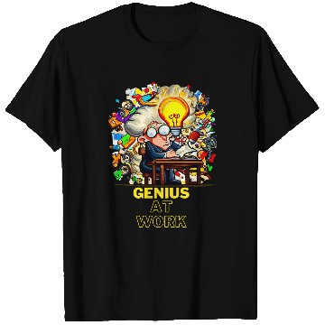 Discover Genius at Work Science Geek 1 T-Shirts