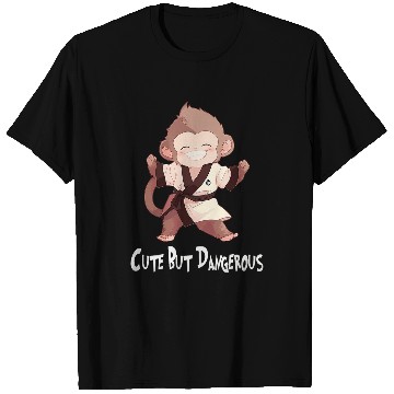 Discover Cute But Dangerous Funny Monkey Karate 3 T-Shirts