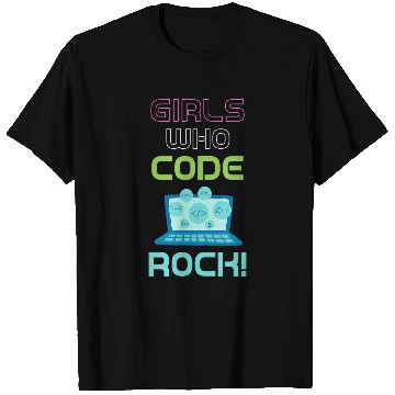 Discover Girls Who Code Rock Programmer Computer Debugging Coder T-Shirts