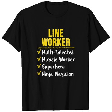 Discover Line Worker Miracle Worker Superhero Ninja Funny Office Gift T-Shirts