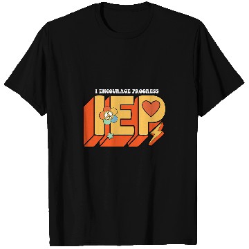 Discover Sped Teacher I Encourage Progress ABA Therapist Groovy T-Shirts