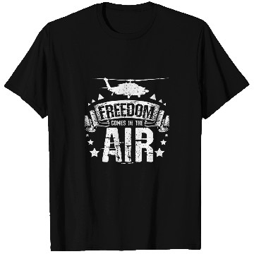 Discover Freedom comes in the air helicopter pilot T-Shirts