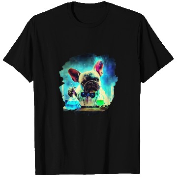 Discover Frenchie Mad Scientist Mixing chemicalss Chemistry Science T-Shirts
