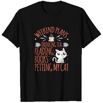 Discover Bookworm Reading Lover Books Cats Tea 3 T-Shirts