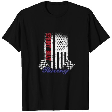 Discover American Flag Sprint Boat Racing Race Flag Design T-Shirts