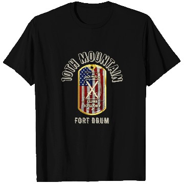 Discover US10th Mountain Division Fort Drum Military Veteran 2 T-Shirts