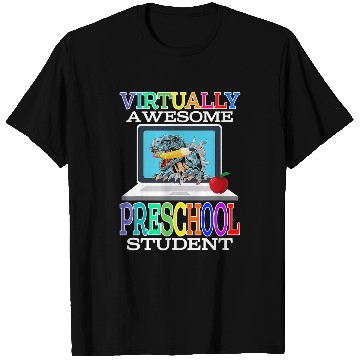 Discover Virtually Awesome Preschool Student Back To School 1 T-Shirts