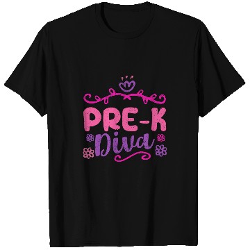 Discover PreK Diva Funny Preschool Teacher Student Back To School T-Shirts