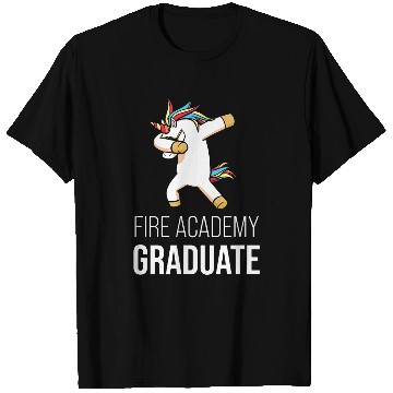 Discover Academy Student Unicorns Fireman Graduation T-Shirts