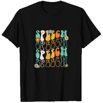 Discover Speech Therapy Retro Speech Language Pathologist Therapist 6 T-Shirts