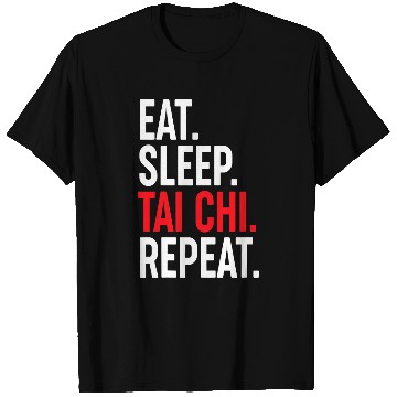 Discover Eat Sleep Tai Chi Repeat Yin Yang Chinese Kung Fu Training T-Shirts