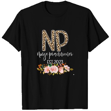 Discover NP nurses Practitioner Leopard Print Nursing Student Tee T-Shirts