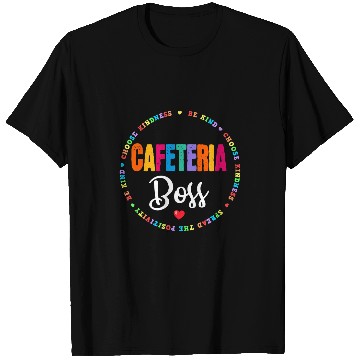 Discover School Support Team Matching Cafeteria Boss Squad Worker T-Shirts