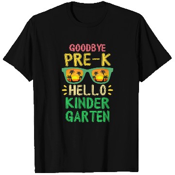 Discover Goodbye PreK Hello Kindergarten Teacher Student Kids T-Shirts